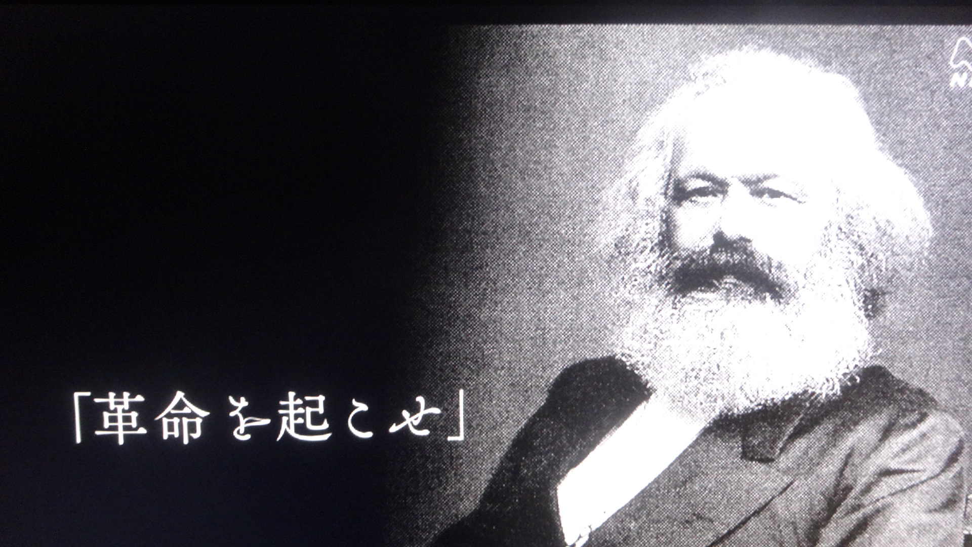 革命を起こせ　と説くマルクスの写真