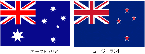 オーストラリアとニュージーランドの国旗