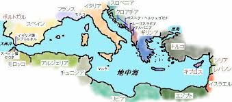 地中海の地図