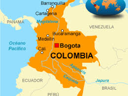 コロンビアの位置を示す地図