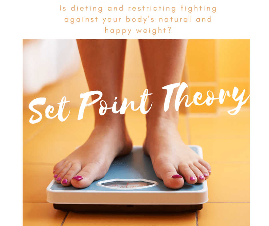 体重　脂肪組織のセットポイント理論について説明する図