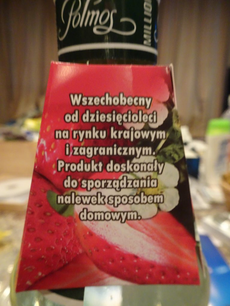 ポーランド語で書かれたフルーツ酒作りのレシピ