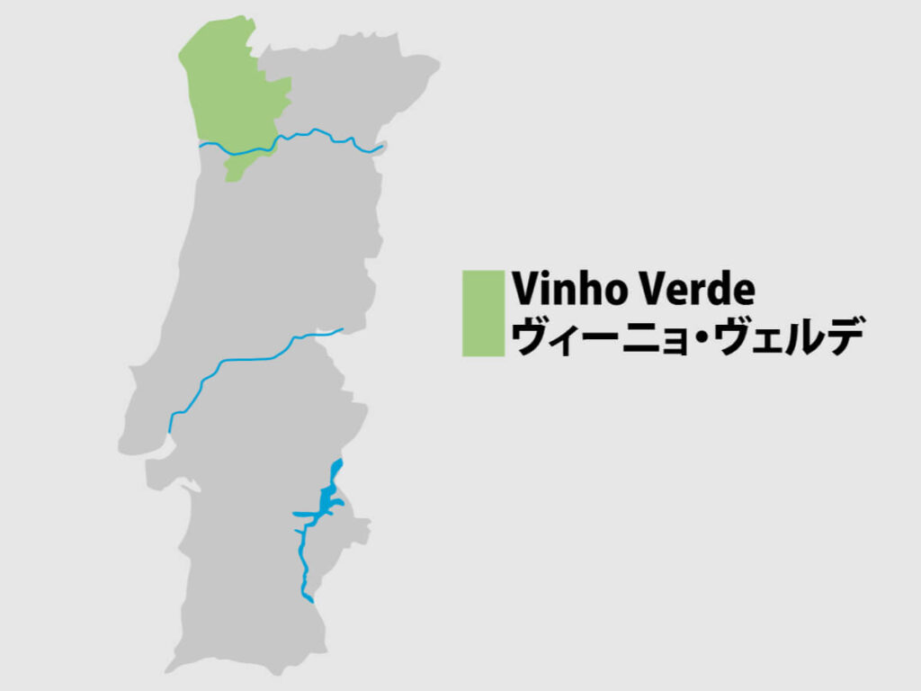 ミーニョ地方の位置を示す地図
