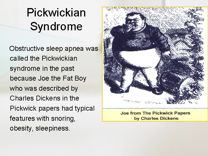 肥満低換気症候群（Pickwick症候群）について説明した図