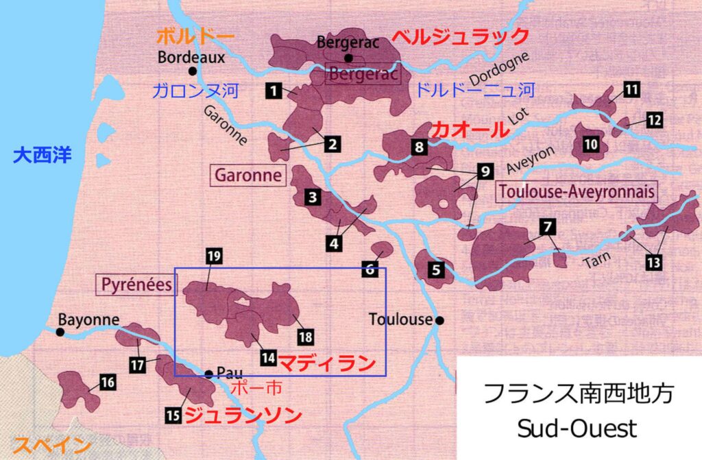 マディランの位置を示す地図